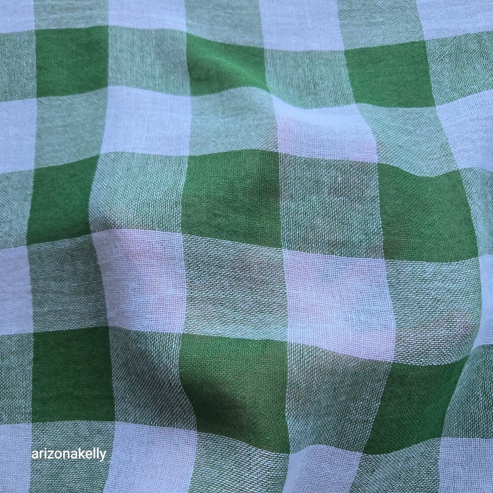 Large Wool Square Scarf Lightweight Buffalo Plaid - Picture 3 of 8